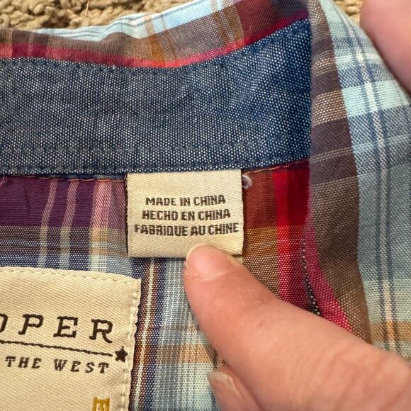 Roper Western Plaid Snap Shirt Women’s Medium Pearl Snap Long Sleeve Rodeo - Picture 10 of 10